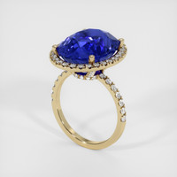13.50 Ct. Blue Sapphire Ring, 14K Yellow Gold 2