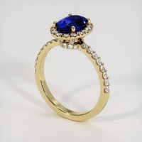2.04 Ct. Blue Sapphire Ring, 14K Yellow Gold 2