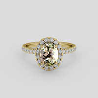 1.53 Ct. Multi Color Tourmaline Ring, 14K Yellow Gold 1