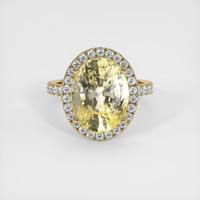 10.13 Ct. Sapphire Ring, 14K Yellow Gold 1