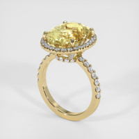 10.13 Ct. Sapphire Ring, 14K Yellow Gold 2