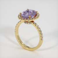 4.53 Ct. Purple Sapphire Ring, 14K Yellow Gold 2