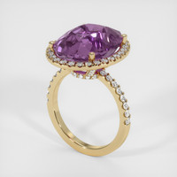 13.78 Ct. Purple Sapphire Ring, 14K Yellow Gold 2