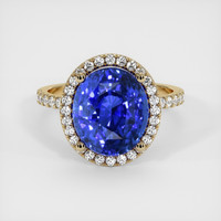 6.50 Ct. Sapphire Ring, 18K Yellow Gold 1