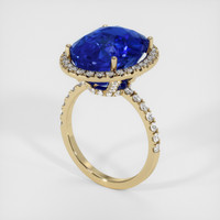 12.55 Ct. Sapphire Ring, 18K Yellow Gold 2
