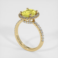 3.06 Ct. Sapphire Ring, 18K Yellow Gold 2