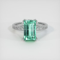 3.72 Ct. Emerald Ring, Platinum 950 1