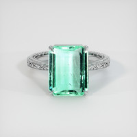4.73 Ct. Emerald Ring, Platinum 950 1