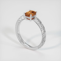 1.36 Ct. Orangish Brown Sapphire Ring, Platinum 950 2