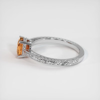 1.36 Ct. Orangish Brown Sapphire Ring, Platinum 950 4