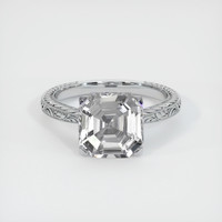 2.87 Ct. White Sapphire Ring, Platinum 950 1