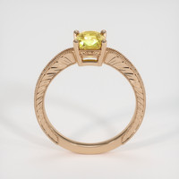1.57 Ct. Orangish Yellow Sapphire Ring, 14K Rose Gold 3