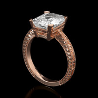 3.51 Ct. Sapphire Ring, 14K Rose Gold 2