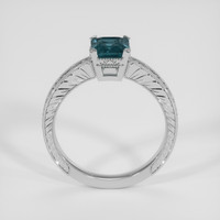 1.12 Ct. Greenish Blue Sapphire Ring, Silver 3