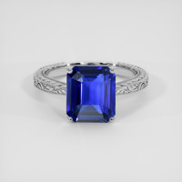 5.06 Ct. Blue Sapphire Ring, 10K White Gold 1