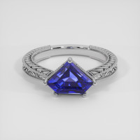 2.41 Ct. Blue Sapphire Ring, 10K White Gold 1