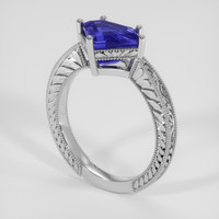 2.41 Ct. Blue Sapphire Ring, 10K White Gold 2