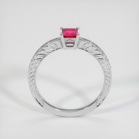 0.49 Ct. Pinkish Red Ruby Ring, 10K White Gold 3
