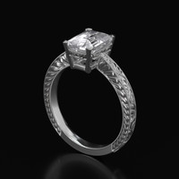 2.51 Ct. White Sapphire Ring, 10K White Gold 2