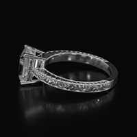 2.51 Ct. White Sapphire Ring, 10K White Gold 4