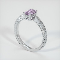 1.11 Ct. Purplish Pink Sapphire Ring, 14K White Gold 2