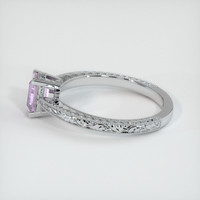 1.11 Ct. Purplish Pink Sapphire Ring, 14K White Gold 4