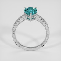 1.72 Ct. Greenish Blue Sapphire Ring, 14K White Gold 3