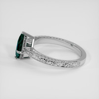 1.57 Ct. Greenish Blue Sapphire Ring, 14K White Gold 4