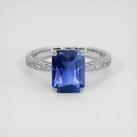 4.12 Ct. Blue Sapphire Ring, 14K White Gold 1