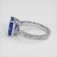 4.12 Ct. Blue Sapphire Ring, 14K White Gold 4