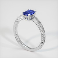 1.39 Ct. Sapphire Ring, 18K White Gold 2