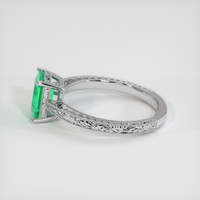 1.38 Ct. Emerald Ring, 18K White Gold 4