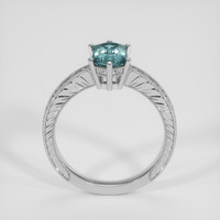 1.26 Ct. Greenish Blue Sapphire Ring, 18K White Gold 3