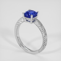 1.79 Ct. Blue Sapphire Ring, 18K White Gold 2
