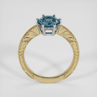 2.63 Ct. Greenish Blue Sapphire Ring, 18K White & Yellow 3