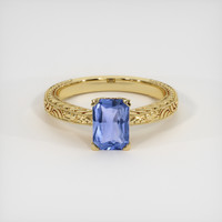 0.95 Ct. Blue Sapphire Ring, 10K Yellow Gold 1