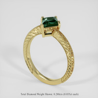 1.44 Ct. Bluish Green Sapphire Ring, 14K Yellow Gold 2