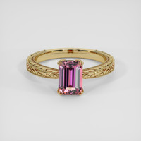 2.09 Ct. Purplish Pink Sapphire Ring, 14K Yellow Gold 1