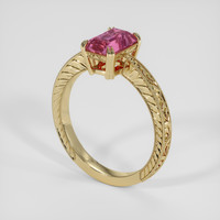 2.09 Ct. Purplish Pink Sapphire Ring, 14K Yellow Gold 2