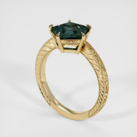 1.66 Ct. Greenish Blue Sapphire Ring, 18K Yellow Gold 2