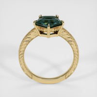 1.66 Ct. Greenish Blue Sapphire Ring, 18K Yellow Gold 3