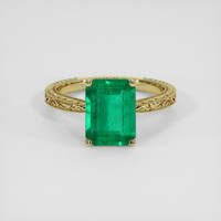 2.36 Ct. Emerald Ring, 18K Yellow Gold 1