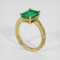 2.36 Ct. Emerald Ring, 18K Yellow Gold 2