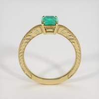 0.72 Ct. Emerald Ring, 18K Yellow Gold 3