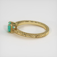 0.72 Ct. Emerald Ring, 18K Yellow Gold 4
