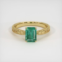 1.58 Ct. Emerald Ring, 18K Yellow Gold 1