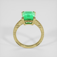 3.31 Ct. Emerald Ring, 18K Yellow Gold 3