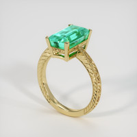 3.72 Ct. Emerald Ring, 18K Yellow Gold 2