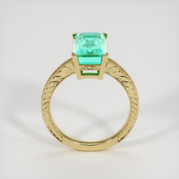 3.72 Ct. Emerald Ring, 18K Yellow Gold 3