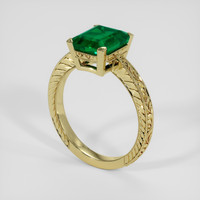 2.34 Ct. Emerald Ring, 18K Yellow Gold 2
